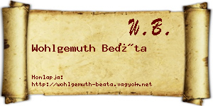 Wohlgemuth Beáta névjegykártya